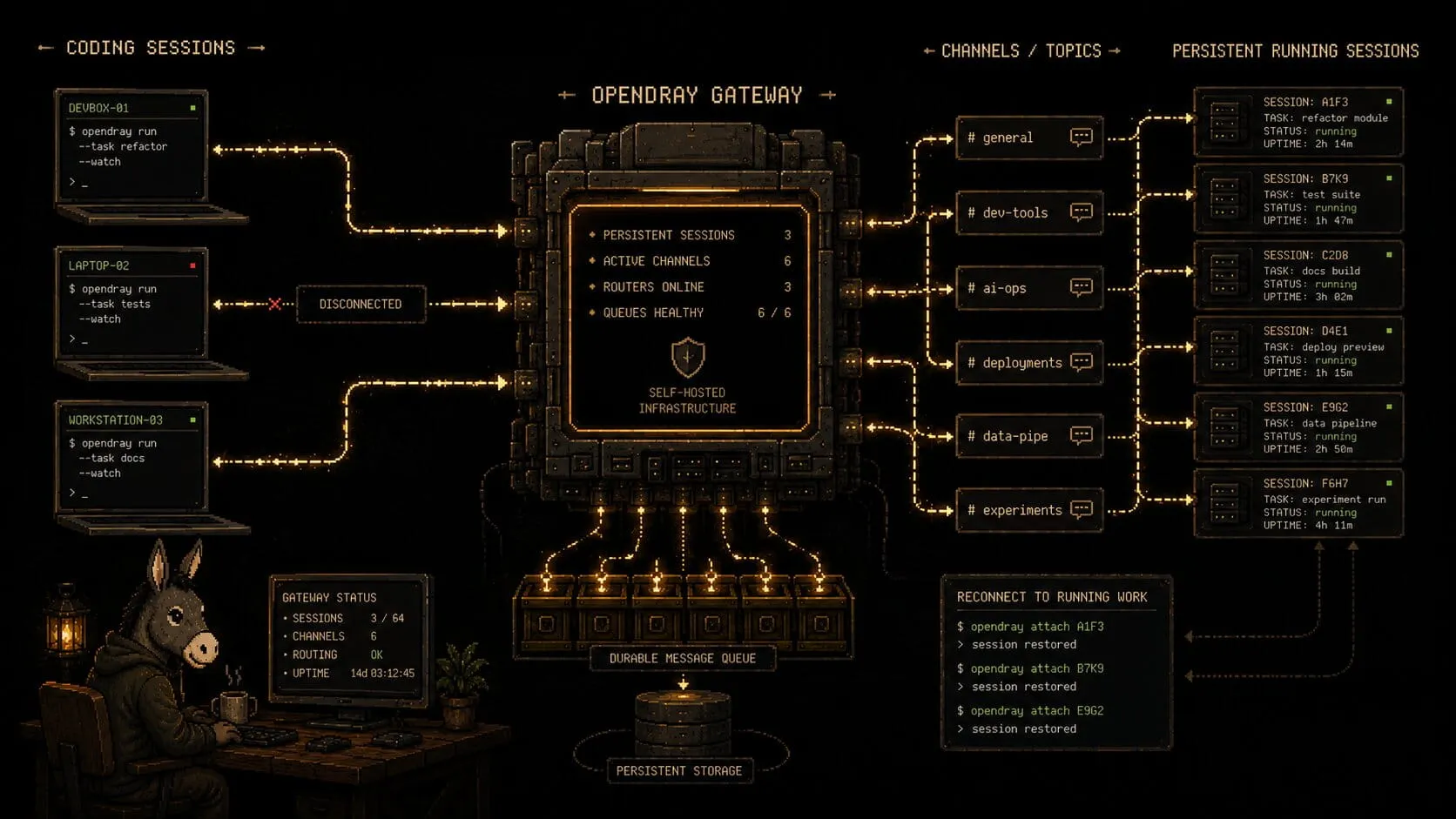 OpenDray infrastructure map visual